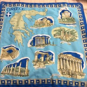 💋5/$25💋 Vintage Greece Map Design Scarf